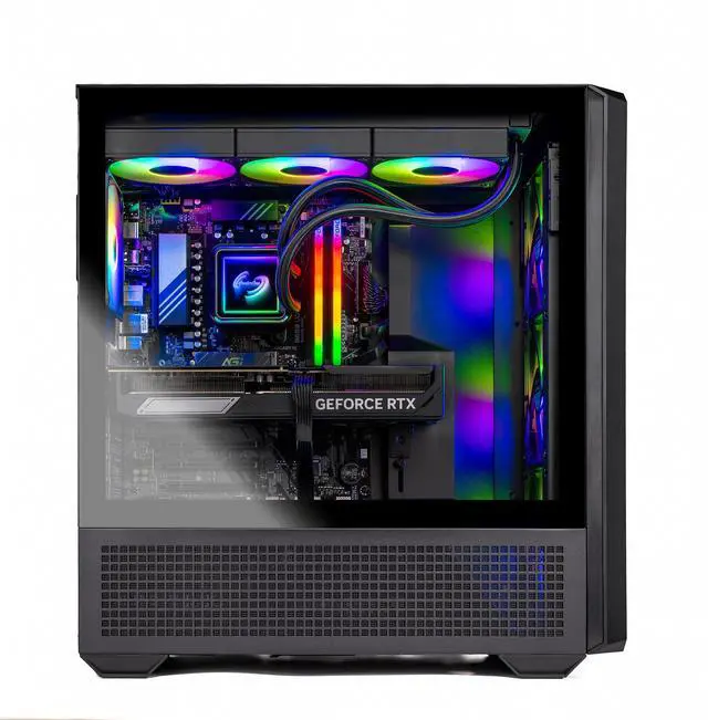 Alt view image 3 of 5 - Skytech Gaming Edge Desktop PC, Intel i7 14700F 2.1 GHz (5.3GHz), NVIDIA RTX 5070 12GB, 2TB Gen4 NVMe SSD, 32GB DDR5 RAM 6000 RGB, 850W GOLD ATX 3 PSU, 360mm ARGB AIO , Wi-Fi, Win 11