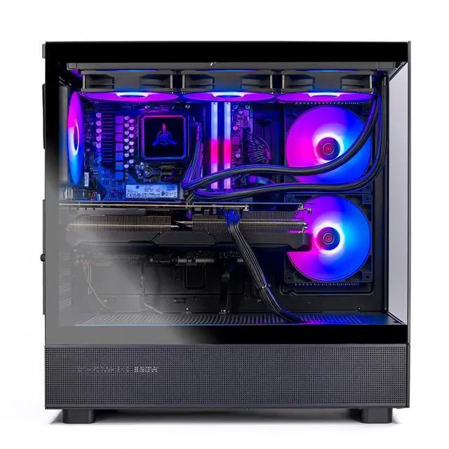 Alt view image 3 of 7 - Skytech Gaming Azure 3 Gaming PC, AMD Ryzen 7 7800X3D 4.2GHz, AMD RX 9070 16GB, 2TB Gen4 NVMe SSD, 32GB DDR5 RAM 6000, 850W GOLD ATX 3 PSU, 360 ARGB AIO , Wi-Fi, Win 11, Desktop