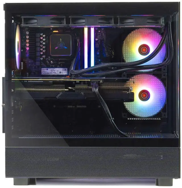 Alt view image 4 of 7 - Skytech Gaming Azure 3 Gaming PC, AMD Ryzen 7 7800X3D 4.2GHz, AMD RX 9070 16GB, 2TB Gen4 NVMe SSD, 32GB DDR5 RAM 6000, 850W GOLD ATX 3 PSU, 360 ARGB AIO , Wi-Fi, Win 11, Desktop