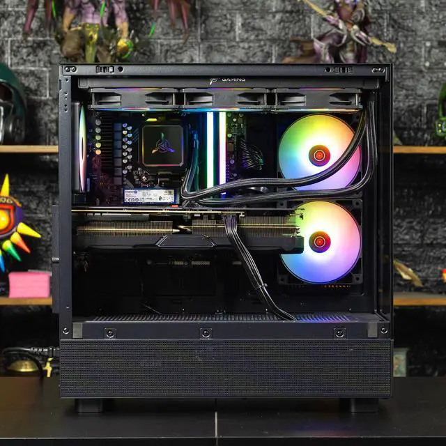Alt view image 7 of 7 - Skytech Gaming Azure 3 Gaming PC, AMD Ryzen 7 7700X 4.5GHz, AMD RX 9070 16GB, 2TB Gen4 NVMe SSD, 32GB DDR5 RAM 6000, 850W GOLD ATX 3 PSU, 360 ARGB AIO , Wi-Fi, Win 11, Desktop