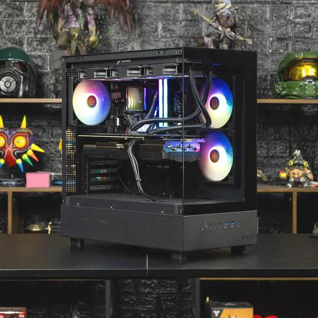 Alt view image 6 of 7 - Skytech Gaming Azure 3 Gaming PC, AMD Ryzen 7 7700X 4.5GHz, AMD RX 9070 16GB, 2TB Gen4 NVMe SSD, 32GB DDR5 RAM 6000, 850W GOLD ATX 3 PSU, 360 ARGB AIO , Wi-Fi, Win 11, Desktop