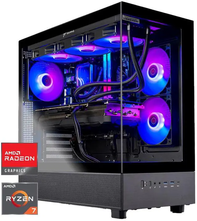 Main image of Skytech Gaming Azure 3 Gaming PC, AMD Ryzen 7 7800X3D 4.2GHz, AMD RX 9070 16GB, 2TB Gen4 NVMe SSD, 32GB DDR5 RAM 6000, 850W GOLD ATX 3 PSU, 360 ARGB AIO , Wi-Fi, Win 11, Desktop