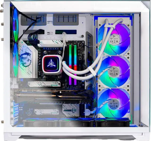 Alt view image 4 of 7 - Skytech Gaming O11 Vision Gaming PC, AMD Ryzen 7 9800X3D 4.7GHz, NVIDIA RTX 5090 32GB, X870 Board, 4TB Gen4 NVMe SSD, 64GB DDR5 RAM 6000, 1000W GOLD ATX 3 PSU, 360 ARGB AIO , Wi-Fi, Win 11, Desktop