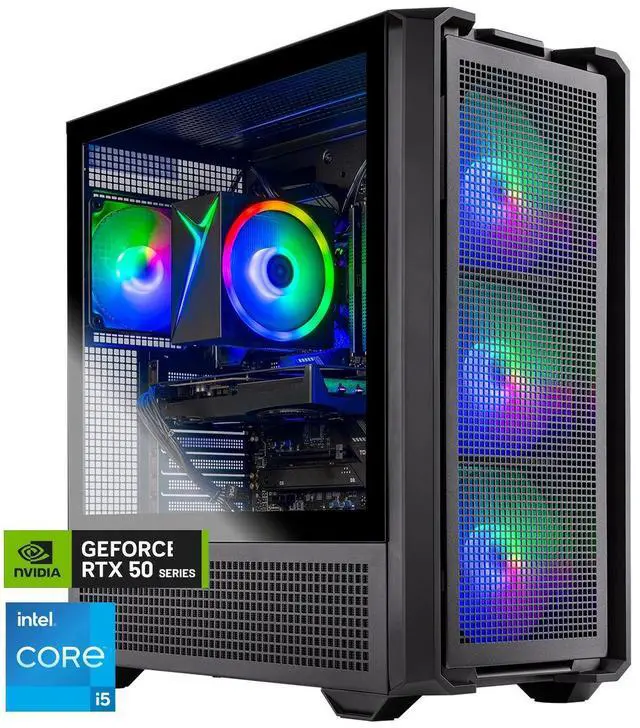 Main image of Skytech Gaming Edge Gaming PC, Intel i5 14400F 2.5GHz, NVIDIA RTX 5060, 1TB Gen4 NVMe SSD, 16GB DDR4 RAM 3200, 650W GOLD PSU, Wi-Fi, Win 11, Desktop