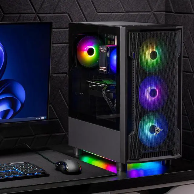 Alt view image 7 of 7 - Skytech Gaming Shadow Gaming PC, Intel i5 14400F 2.5GHz, NVIDIA RTX 5060 Ti 16GB, 1TB Gen4 NVMe SSD, 32GB DDR4 RAM 3200, 650W GOLD PSU, Wi-Fi, Win 11, Desktop