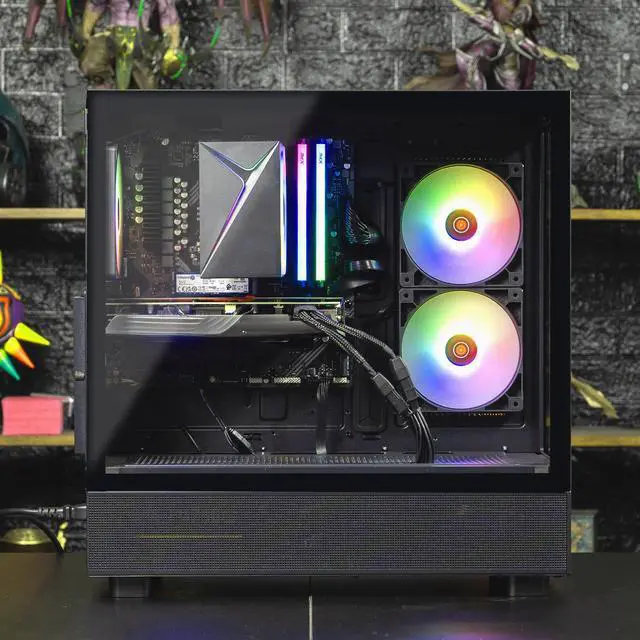 Alt view image 7 of 7 - Skytech Gaming Azure 3 Desktop PC, Ryzen 7 7700 3.8 GHz (5.3GHz Turbo), AMD RX 9060 XT 16GB, 1TB NVMe SSD, 32GB DDR5 RAM 6000 RGB, 650W GOLD PSU, Wi-Fi, Win 11