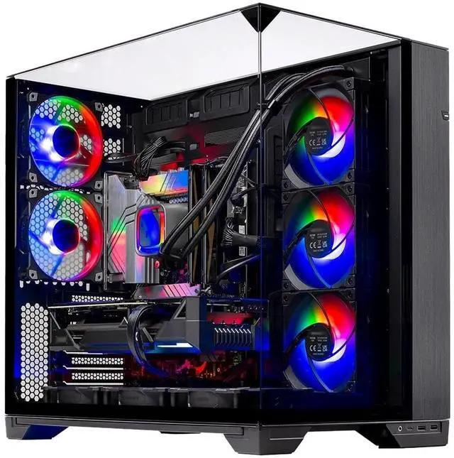 Main image of Skytech O11 Vision Gaming PC Desktop, Ryzen 7 9800X3D 4.7 GHz (5.2 GHz Turbo), NVIDIA RTX 5070 Ti 16GB GDDR7, 2TB Gen4 SSD, 32GB DDR5 NON-RGB, 850W GOLD PSU, 360mm AIO , Wi-Fi, Win 11 Home