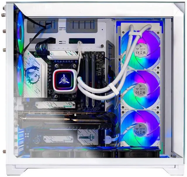 Alt view image 4 of 6 - Skytech O11 Vision Gaming PC Desktop, Ryzen 7 9800X3D 4.7 GHz (5.2 GHz Turbo), NVIDIA RTX 5070 Ti 16GB GDDR7, 2TB Gen4 SSD, 32GB DDR5 NON-RGB, 850W GOLD PSU, 360mm AIO , Wi-Fi, Win 11 Home