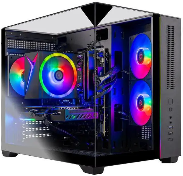 Skytech Gaming Crystal Gaming PC, AMD Ryzen 7 5700 3.7GHz, NVIDIA