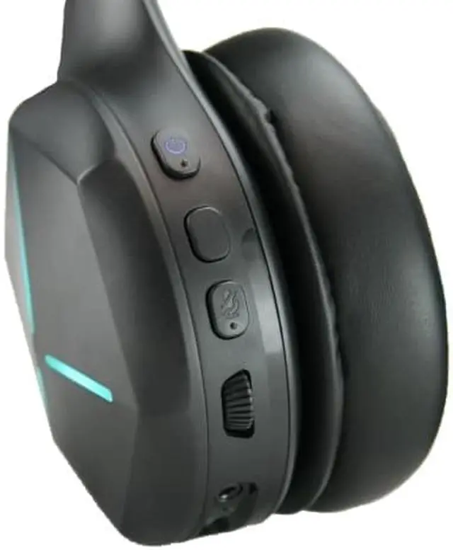 Alt view image 4 of 5 - Bluetooth Wireless Gaming Headset - Lightweight over-ear headphones, built-in mics, 15h battery, compatible with PC, Playstation, Xbox, Nintendo Switch, Mobile - Black