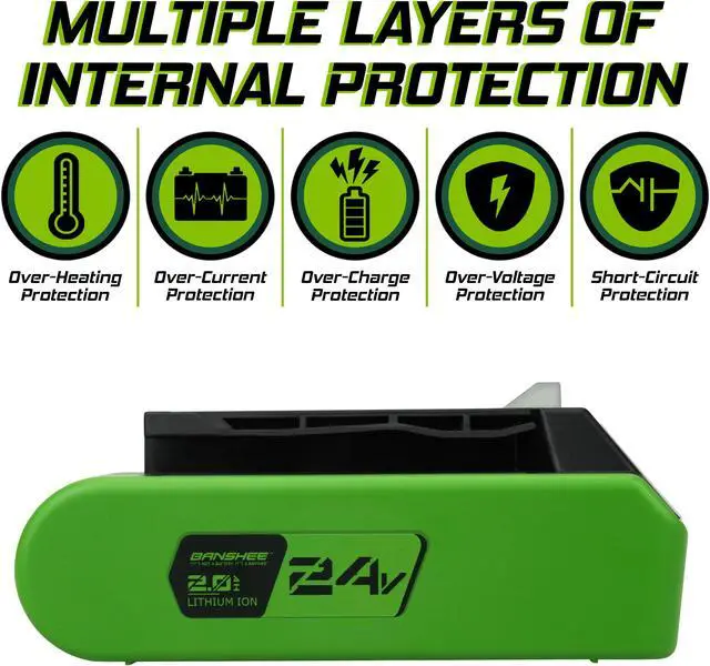 Alt view image 3 of 7 - Lithium Replacement Battery For All Greenworks 24V & 48V (2x24V) Tools