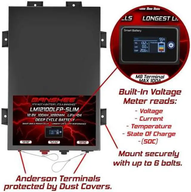 Alt view image 4 of 7 - Powerful 12V 100Ah Battery for Running 110V Appliances on the Go