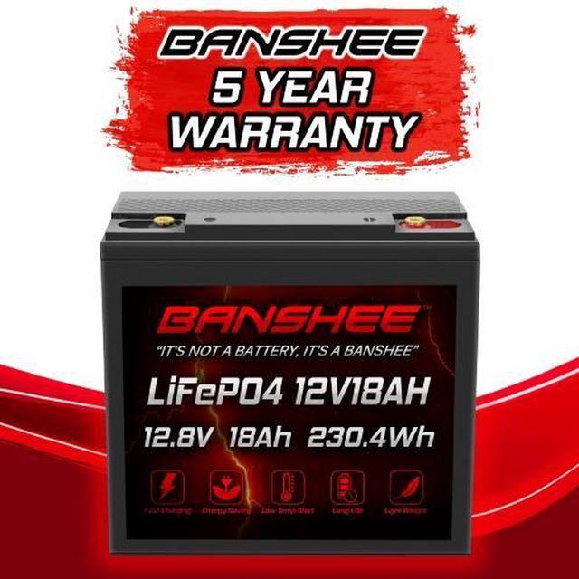 Alt view image 2 of 7 - Banshee 12V 20Ah LiFePO4 Battery | Comparable to Bioenno BLF-1220A | Deep Cycle with BMS for Solar Storage, Outdoor, UPS Use
