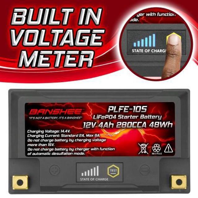 Alt view image 6 of 7 - Banshee Replacement  YTZ10S 12V 8Ah PbEq LiFEPO4 Battery for Honda 500 CB500X, F 2015-2016