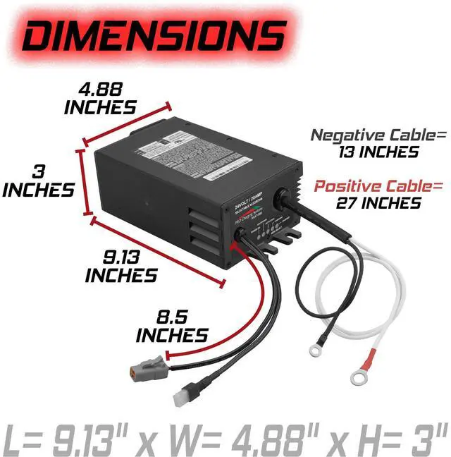 Alt view image 7 of 7 - Banshee Replaces Hyster W45ZHD HY 4629451 Charger, 24 Volt 20 Amp