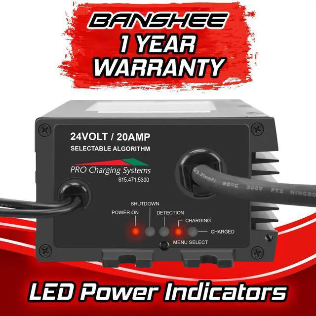 Alt view image 2 of 7 - Banshee Replaces Hyster W45ZHD HY 4629451 Charger, 24 Volt 20 Amp