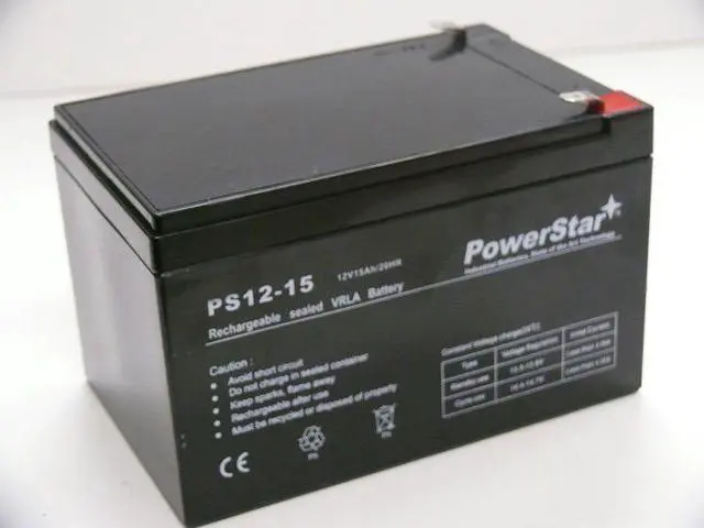 Main image of PowerStar®12V 15ah SLA Replacement Battery for Kid Trax Fire Truck (KT1003) Riding Car