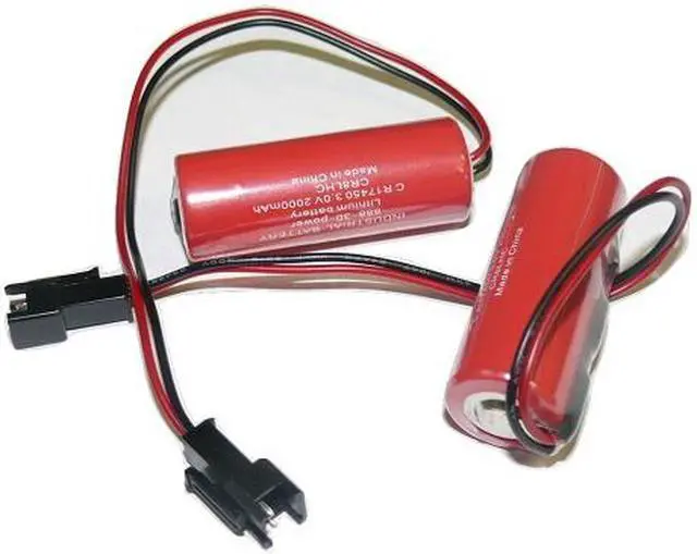 Main image of 2Pcs FUJI FDK CR8.LHC 17430 3V Lithium Battery for PLC backup power W/Plug