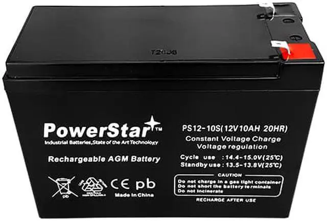 Alt view image 3 of 3 - PowerStar 85968/D5719 Sealed Lead Acid Batteries (12V; 10 AH; UB12100S)