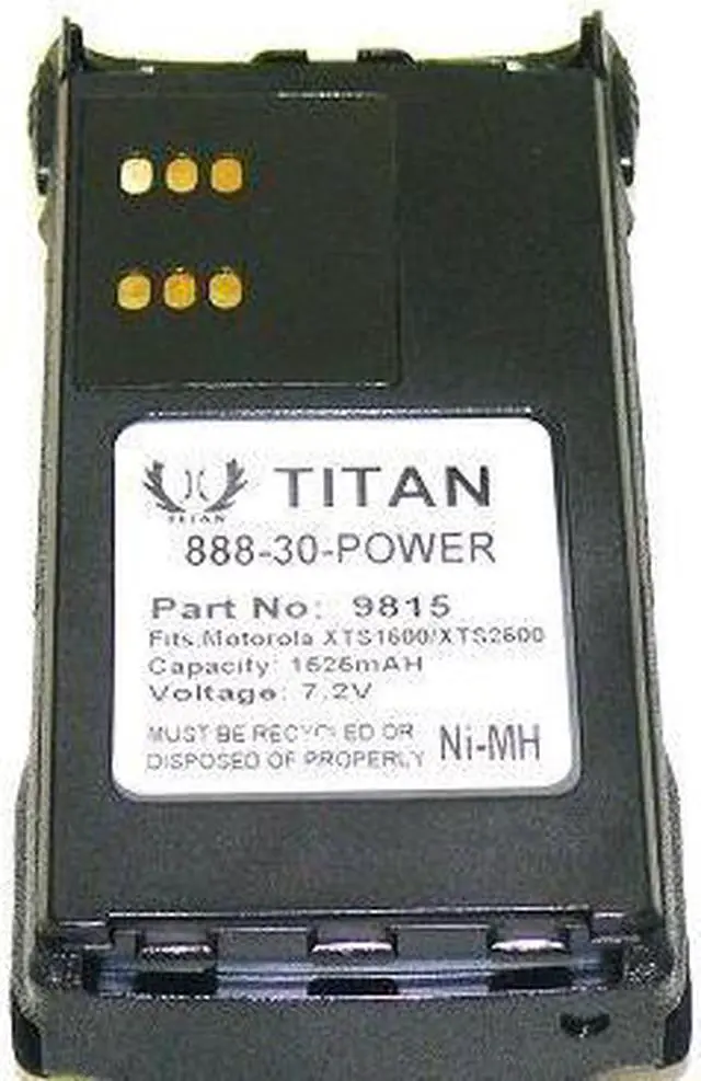 Main image of NTN9815 NEW Replacement Motorola NiMH Battery for XTS2500,MT1500,XT1500,PR1500