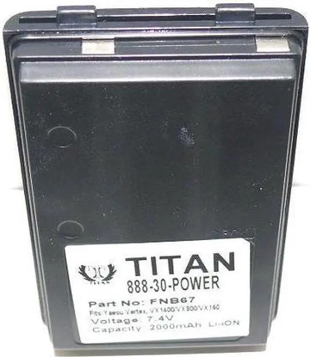 Alt view image 3 of 3 - FNB-V67 Li-lon2000mAh for Yaesu Vertex FT60 VX-410 VX-210A