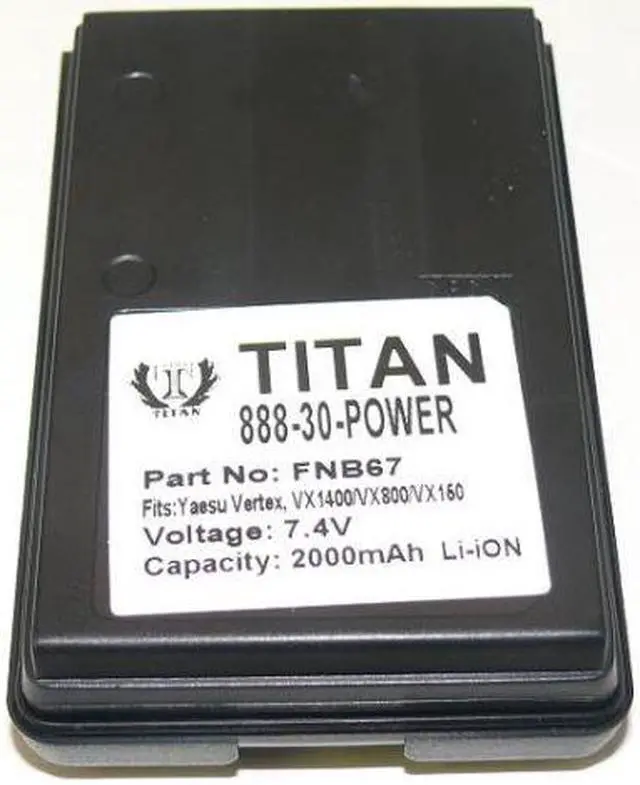 Main image of FNB-V67 Li-lon2000mAh for Yaesu Vertex FT60 VX-410 VX-210A
