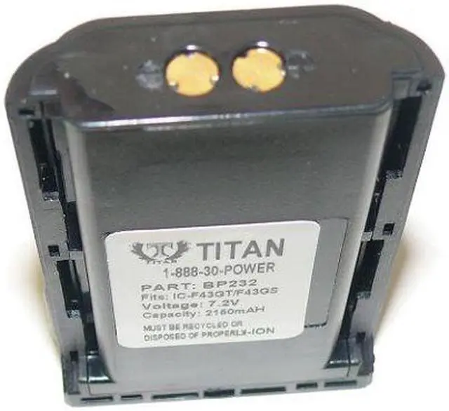 Alt view image 2 of 3 - 2200mAh BP-232N Battery for ICOM IC-A14S IC-F14S IC-F24S FC-F3021 F4201 IC-F43GT