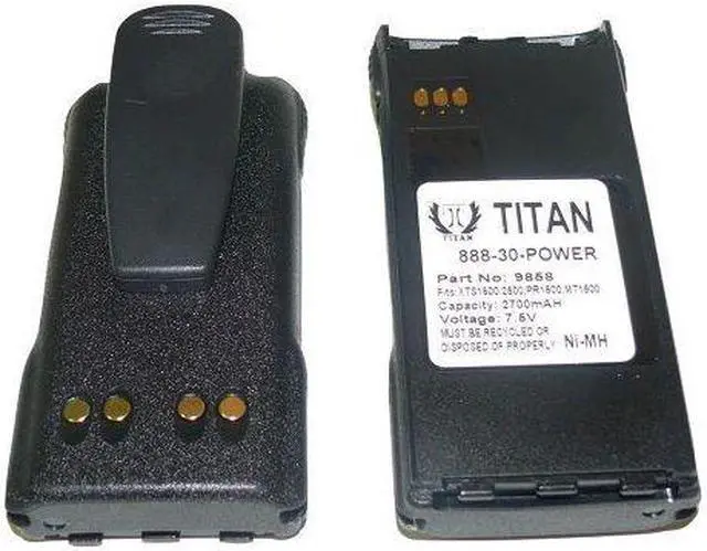 Main image of 2x For Motorola NTN9858 NTN9815AR NTN9858C 7.5V Ni-Mh 2700mAh XTS1500 XTS2500