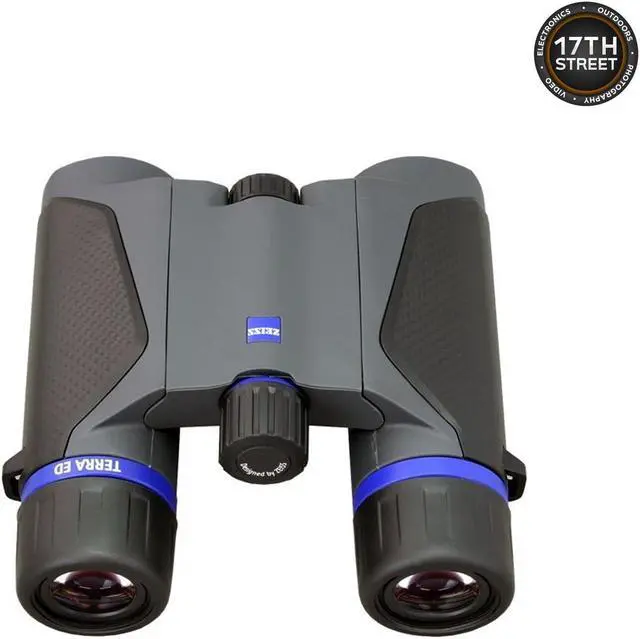 Alt view image 6 of 6 - Zeiss 10x25 Terra ED Pocket Binoculars For Bird Watching (Grey) with Waith Binocular Comfort Carrying Harness Strap, Adjustable Camo Baseball Hat and Waith Microfiber Lens Cleaning Cloth (Bundle Set)
