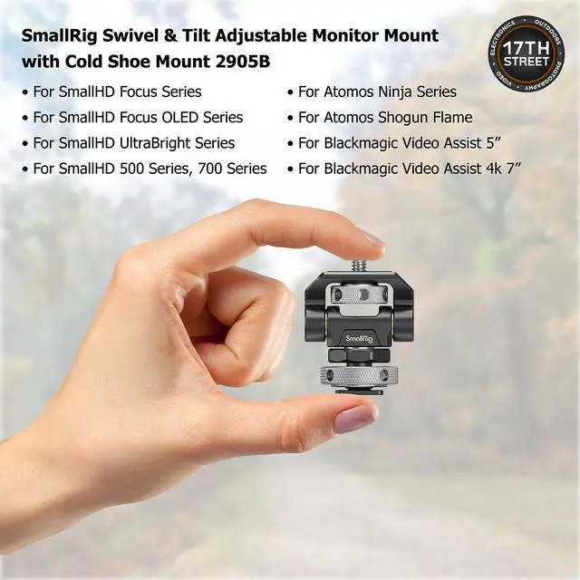 Alt view image 4 of 7 - Atomos Ninja 5.2" 4K HDMI Recording Monitor with Atomos 5" Accessory Kit for Shinobi, Shinobi SDI and Ninja V Monitors, SmallRig Swivel and Tilt Adjustable Monitor Mount Bundle Set
