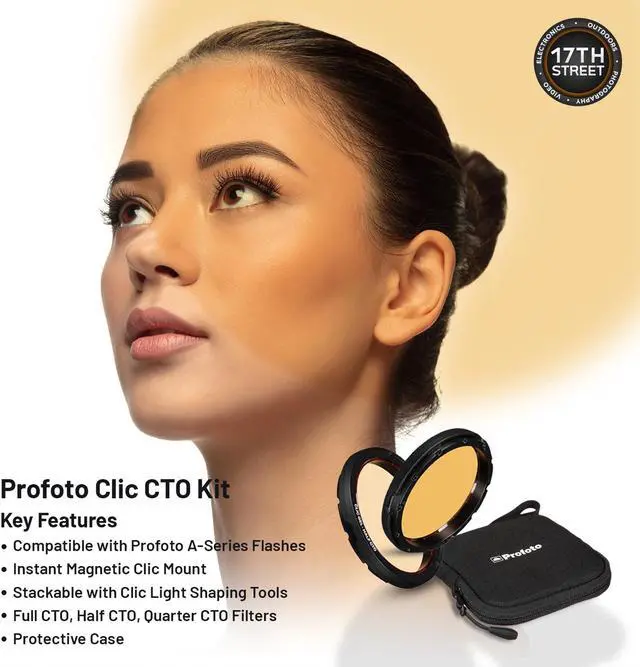 Alt view image 7 of 7 - Profoto A10 AirTTL-C Studio Light Built-In AirX for Canon, Profoto Clic Magnum Reflector, Profoto Clic Dome and Profoto Clic CTO Kit (Essential Bundle Set)