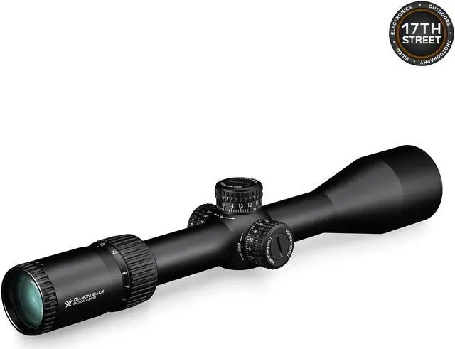 Alt view image 7 of 7 - Vortex Optics Diamondback Tactical 6-24x50 FFP EBR-2C MOA RifleScope with Vortex Hunter 1" Riflescope Rings, Logo Hat Black Camo, Waith 30mm Riflescope Bubble Leveler and Rifle Scope Cover Bundle Set