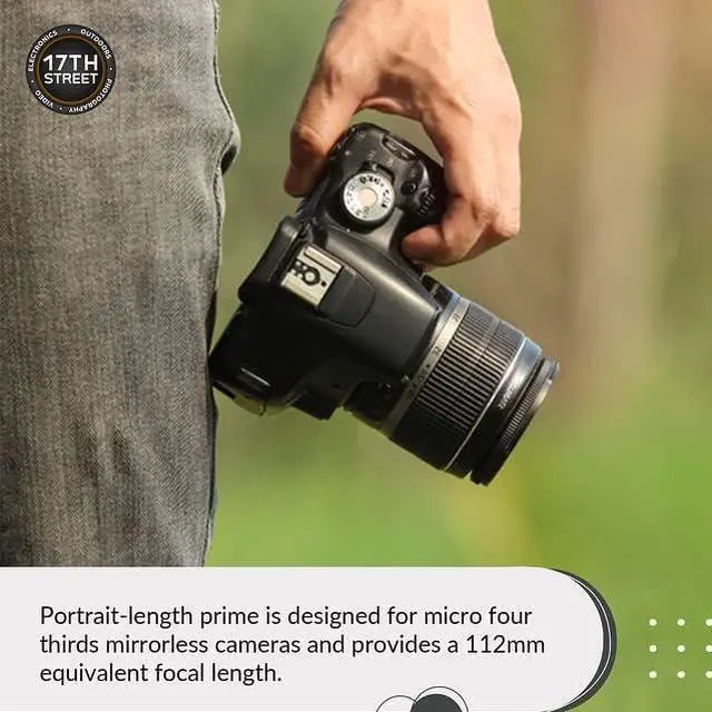Alt view image 4 of 5 - Sigma 56mm f/1.4 DC DN Contemporary Lens for Micro Four Thirds | Rounded 9-Blade Diaphragm with Weather-Seal, Tiffen 55mm UV Protector Filter, 64GB Extreme PRO Memory Card, and Waith Camera Bag