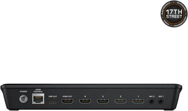 Alt view image 6 of 7 - Blackmagic Design ATEM Mini Pro 4-Channel HDMI Live Stream Switcher with SKB iSeries Hard Case for Mini Pro Switcher and Waith 3.5" (Pack of 7) Mini Cable Wraps for Cords (Black) (Bundle Set)