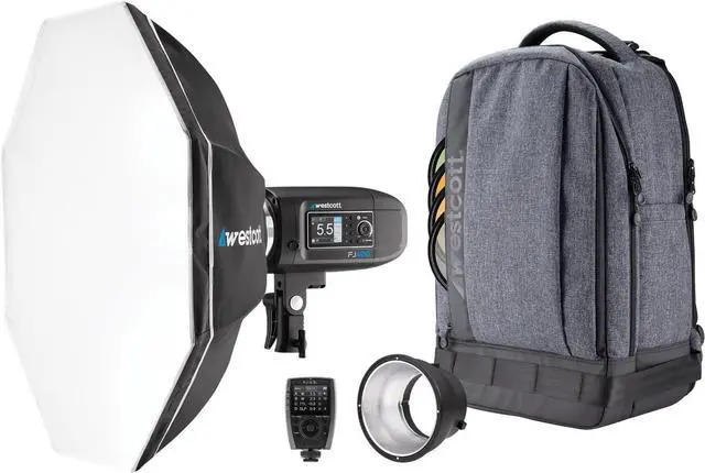 Alt view image 4 of 7 - Westcott FJ400 Strobe 1-Light Backpack Kit with FJ-X3 S Wireless Trigger for Sony Cameras