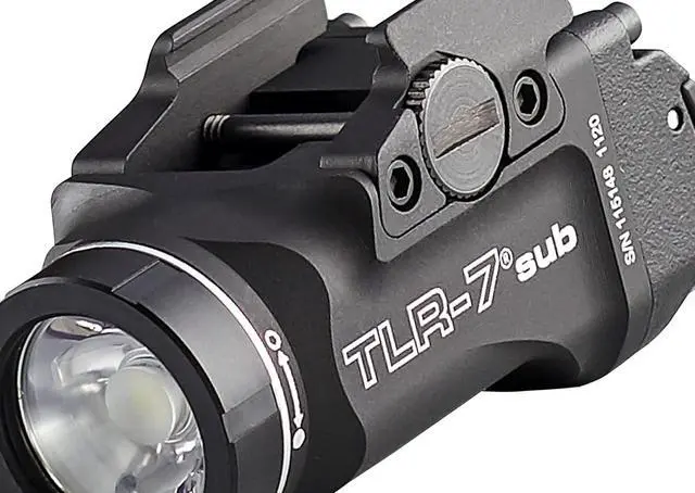 Alt view image 2 of 2 - Streamlight 69401 TLR-7 Sub 500 Lumens Compact Rail Mounted Tactical Light, Black, Box Packaged