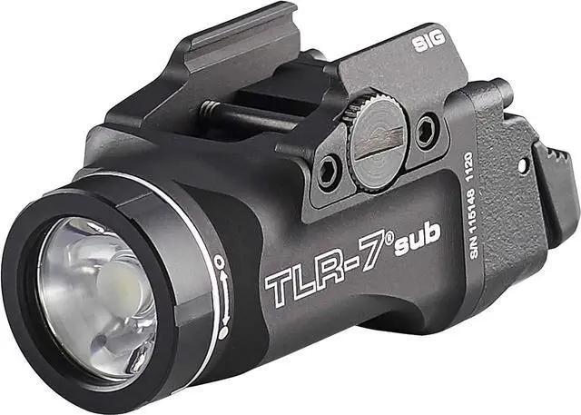 Main image of Streamlight 69401 TLR-7 Sub 500 Lumens Compact Rail Mounted Tactical Light, Black, Box Packaged