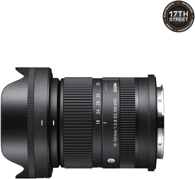 Alt view image 7 of 7 - Sigma 18-50mm F2.8 DC DN Contemporary Lens for Sony E| A Large F2.8 Aperture Zoom Lens with Tiffen 55mm UV Protector Filter, SanDisk 128GB Extreme PRO UHS-I SDXC Memory Card, and Waith Camera Backpack