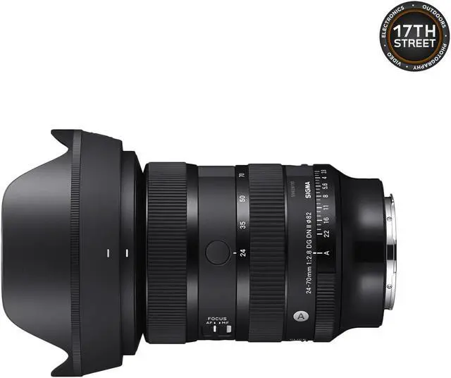 Alt view image 7 of 7 - Sigma 24-70mm f2.8 DG DN Art Lens Sony E| Full Frame Format, Six SLD Elements, Rounded 11-Blade with Godox Flash TT350S Mini, SanDisk 64GB Extreme PRO Memory Card and Waith Cleaning Cloth (Bundle Set)