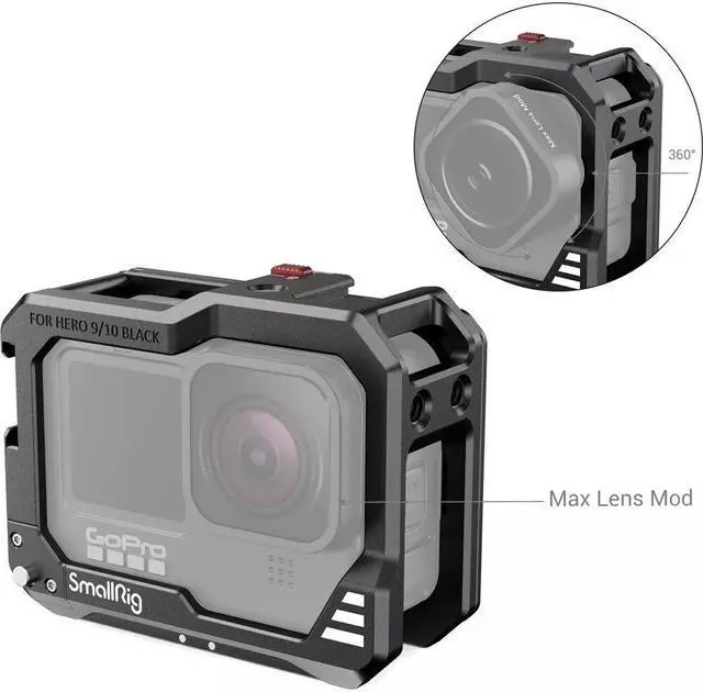 Alt view image 6 of 7 - SmallRig Camera Cage for GoPro HERO11/HERO10/HERO9 - Black
