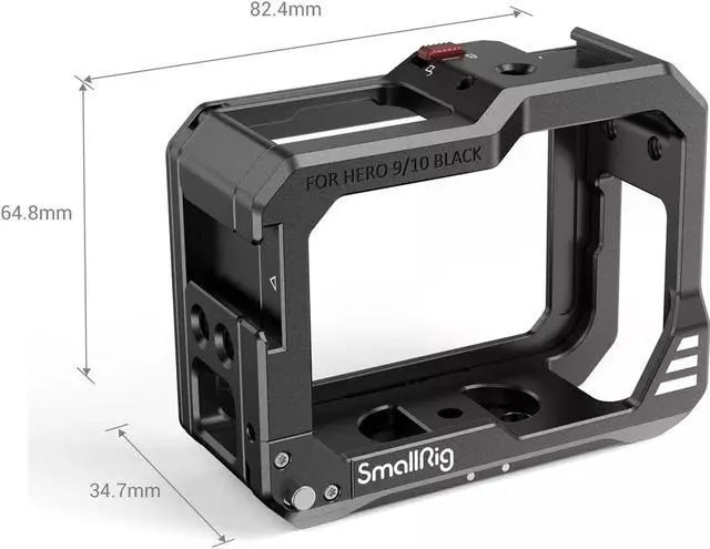 Alt view image 5 of 7 - SmallRig Camera Cage for GoPro HERO11/HERO10/HERO9 - Black