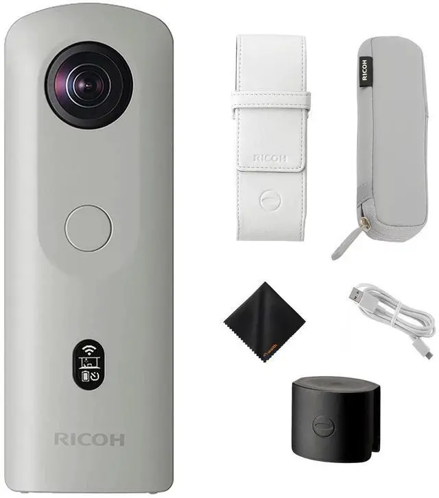 Main image of RICOH THETA SC2 360° Business Camera, 4K Video & Photo, Soft Case & Cloth Bundle