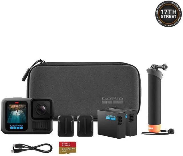 Alt view image 6 of 6 - GoPro Hero13 Black 27MP Waterproof Action Camera with Head Strap Bundle