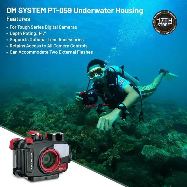Alt view image 4 of 6 - OM SYSTEM Tough TG-7 Red Digital Camera+PT-059+Extra LI-92B Battery+64GBCard Set