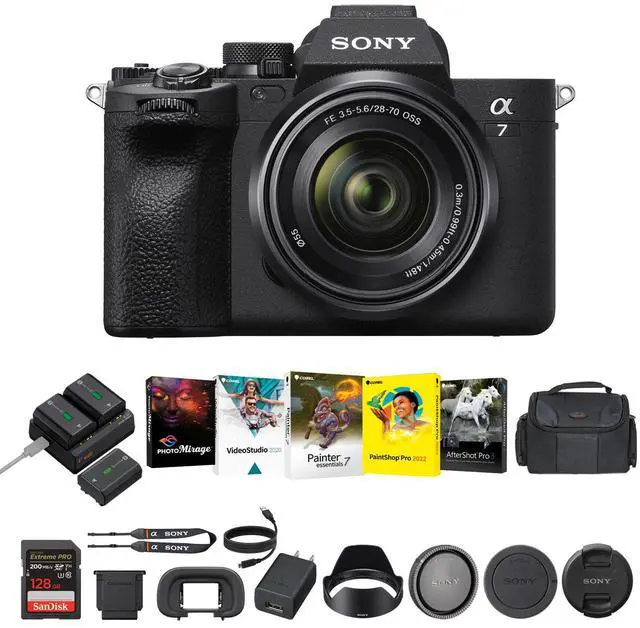 Main image of Sony a7 IV Mirrorless Hybrid Digital Camera+Batteries+Corel Software+128GB Kit