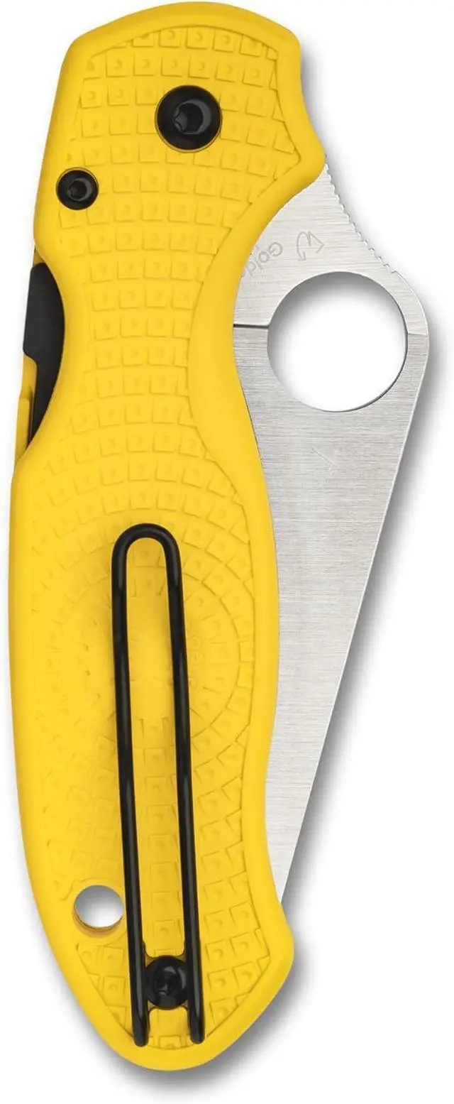 Alt view image 2 of 4 - Spyderco Para 3 Lightweight Signature Knife Stainless Steel Blade, Yellow
