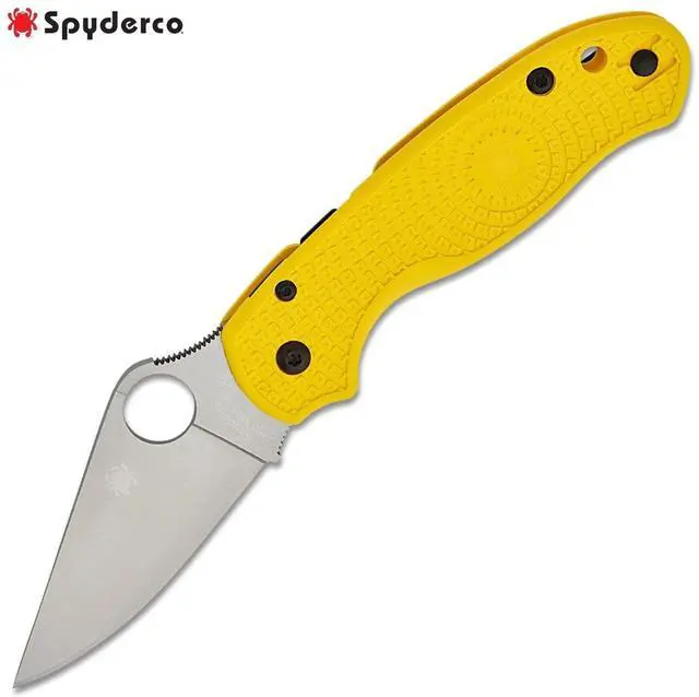 Alt view image 3 of 4 - Spyderco Para 3 Lightweight Signature Knife Stainless Steel Blade, Yellow