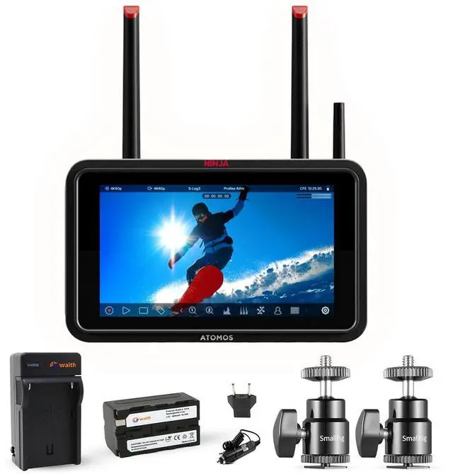 Main image of Atomos Ninja TX 5.2" Camera to Cloud Recording Monitor + Hot Shoe Mount Bundle