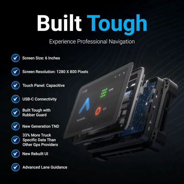 Alt view image 5 of 7 - Rand McNally GPS Truck Navigator with Industry's Best Custom Trucking Routes