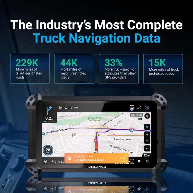 Alt view image 4 of 7 - Rand McNally GPS Truck Navigator with Industry's Best Custom Trucking Routes